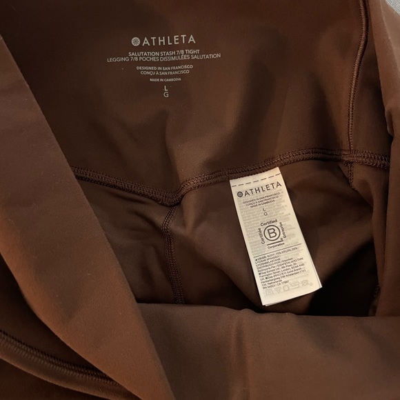 Salutation Stash 7/8 Tight Brown Athleta Leggings - Picture 8 of 8